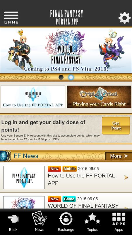 Final Fantasy Portal App