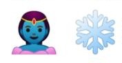3 émojis : prière, dague, croix